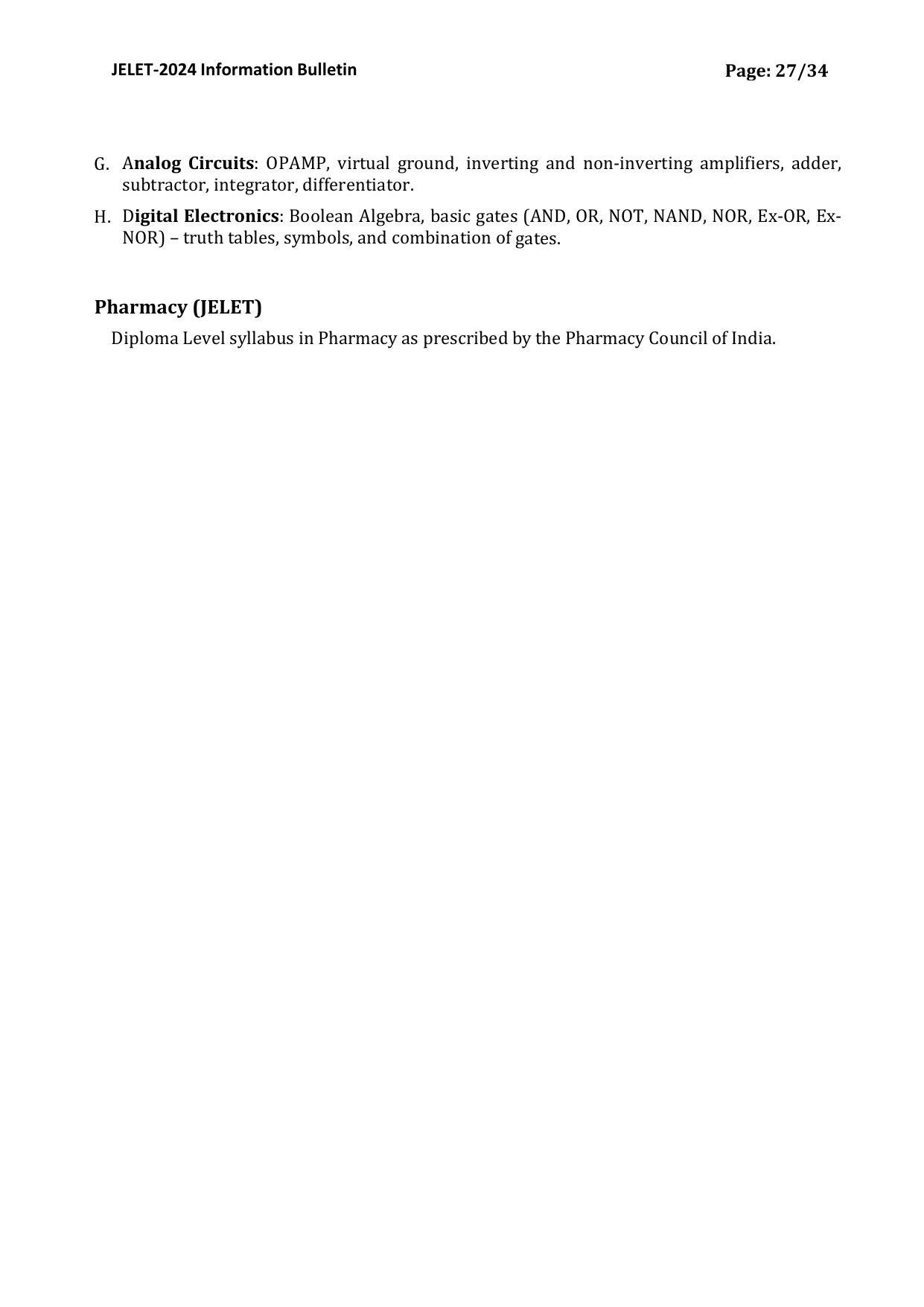 WBJEE JELET Syllabus 2025 - Page 5