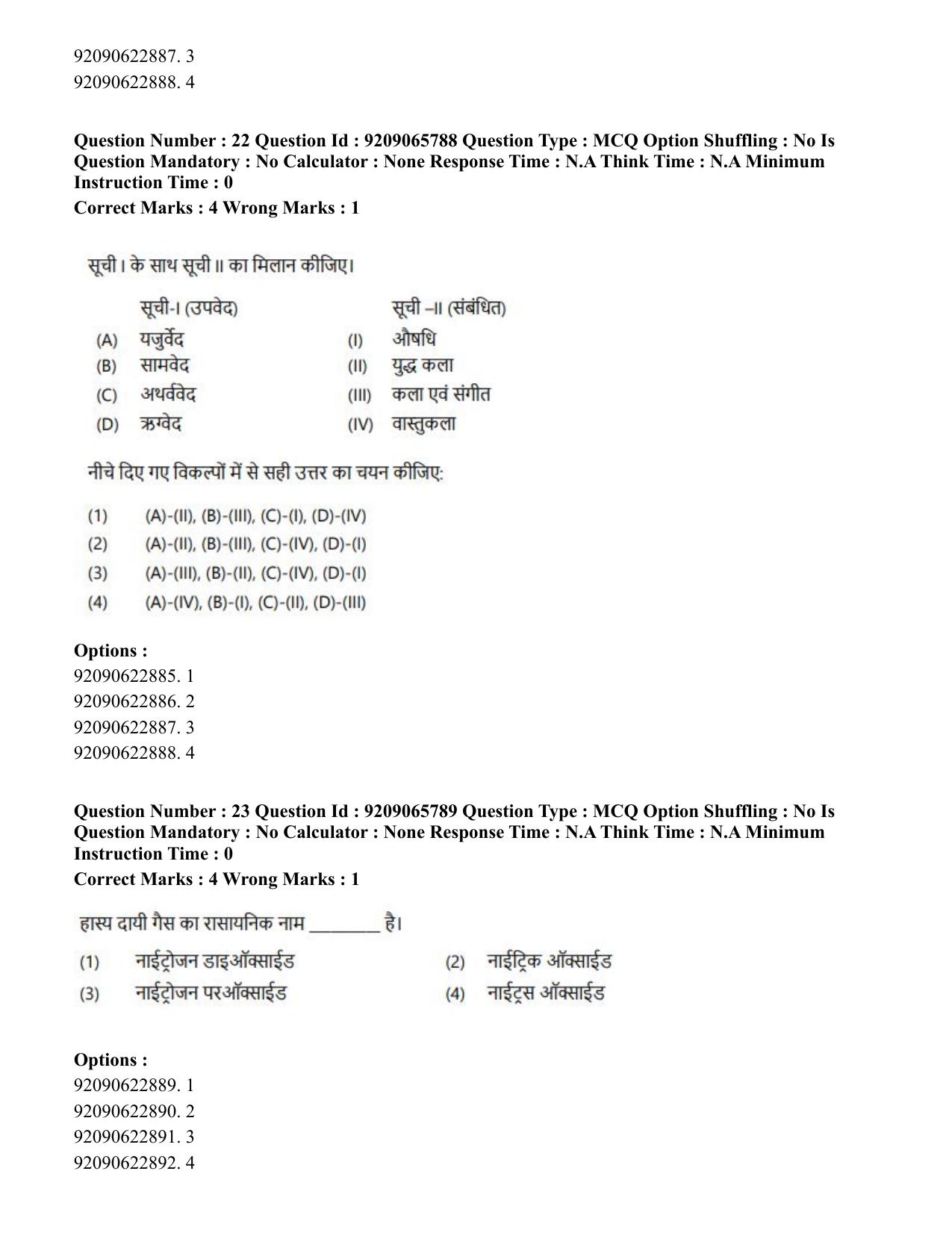 CUET PG 2023: HUQP12 – Music – Karnatak (Hindi)-Shift-3 (06-06-2023) Question Paper - Page 21