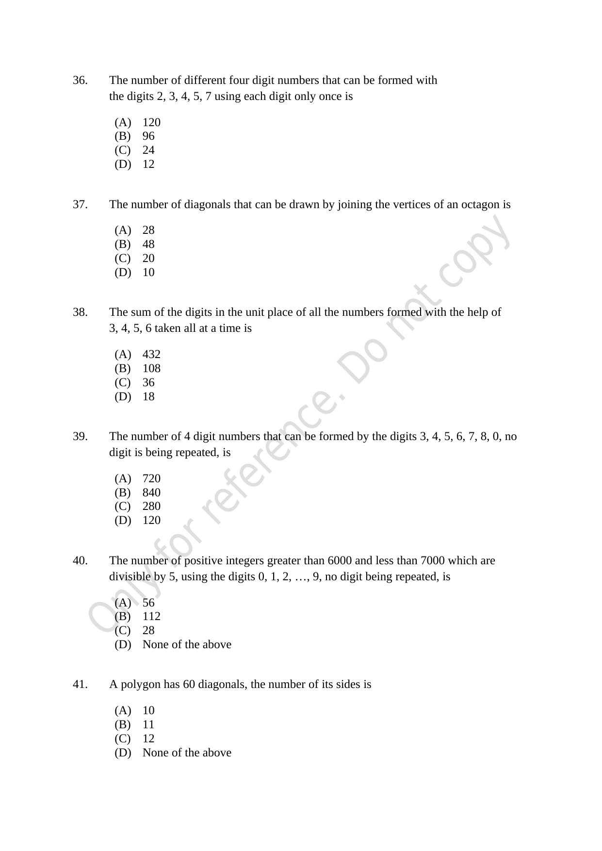 CUSAT CAT 2021 Mathematics PG Question Paper - Page 8
