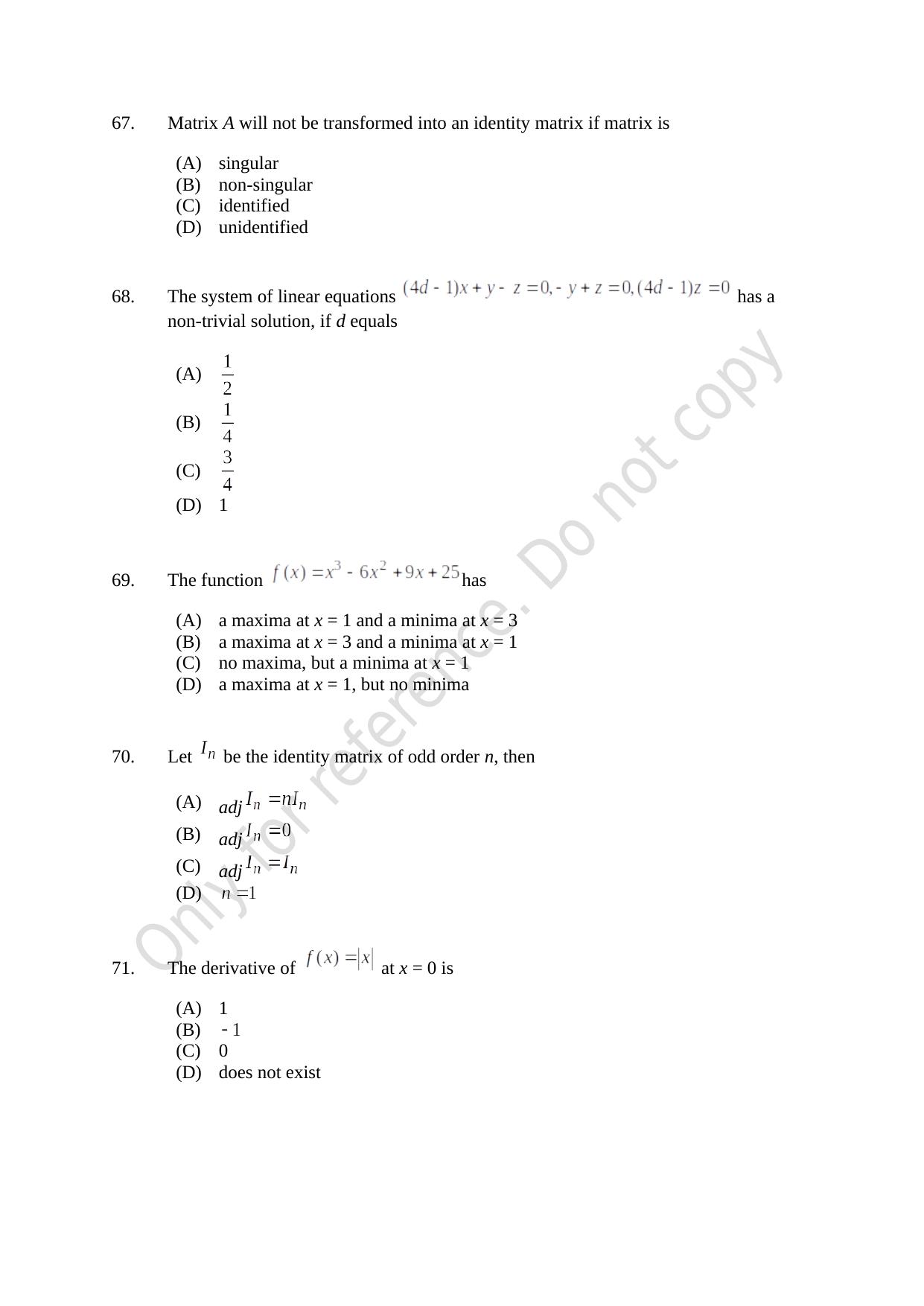 CUSAT CAT 2021 Mathematics PG Question Paper - Page 16