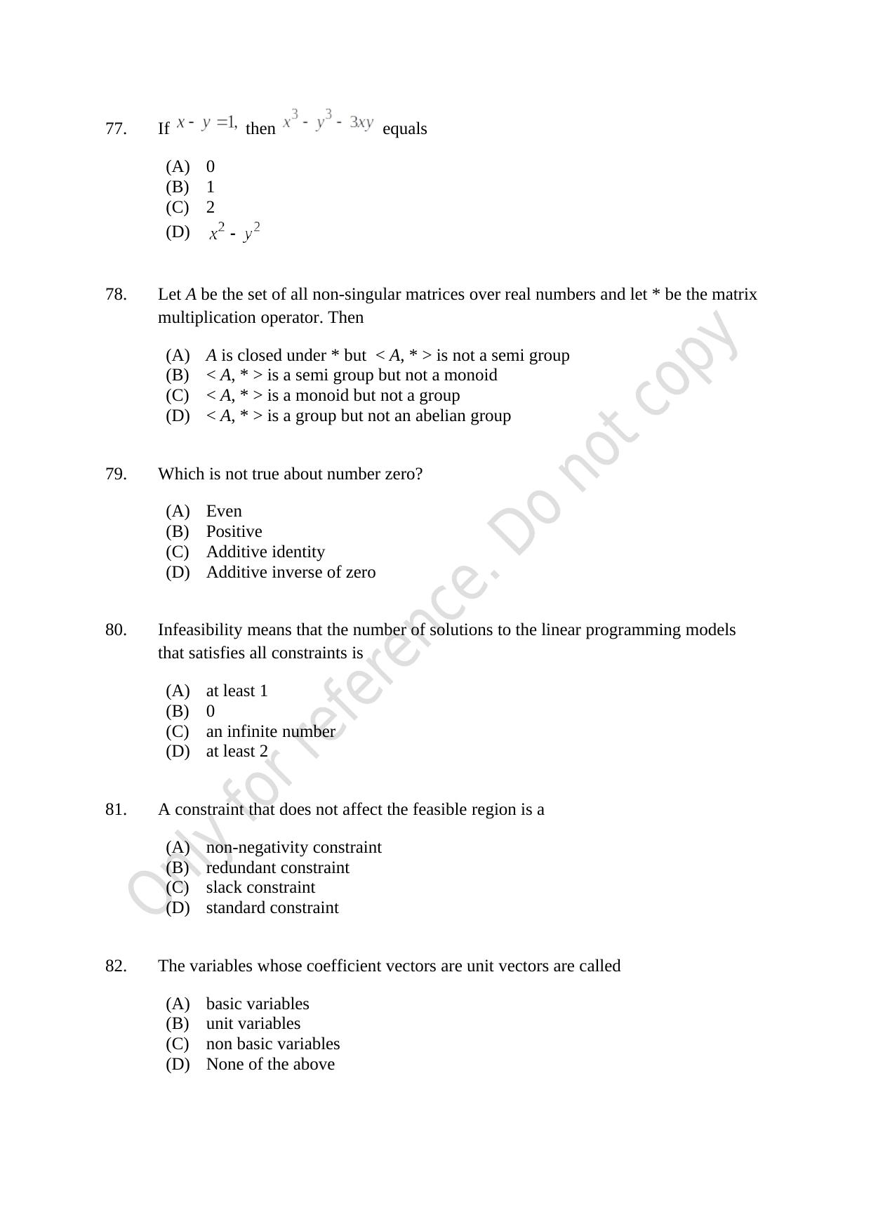 CUSAT CAT 2021 Mathematics PG Question Paper - Page 18