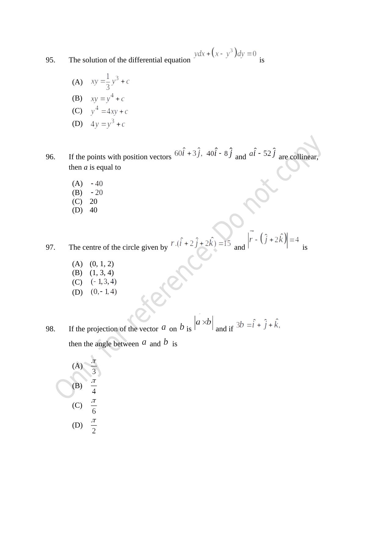 CUSAT CAT 2021 Mathematics PG Question Paper - Page 21