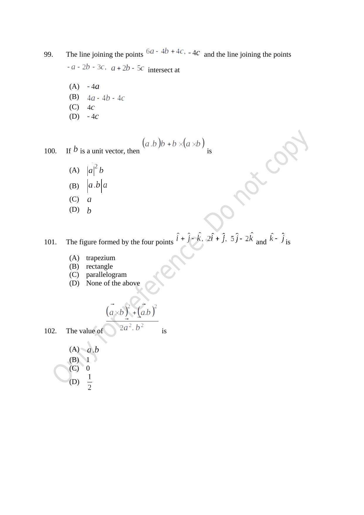 CUSAT CAT 2021 Mathematics PG Question Paper - Page 22