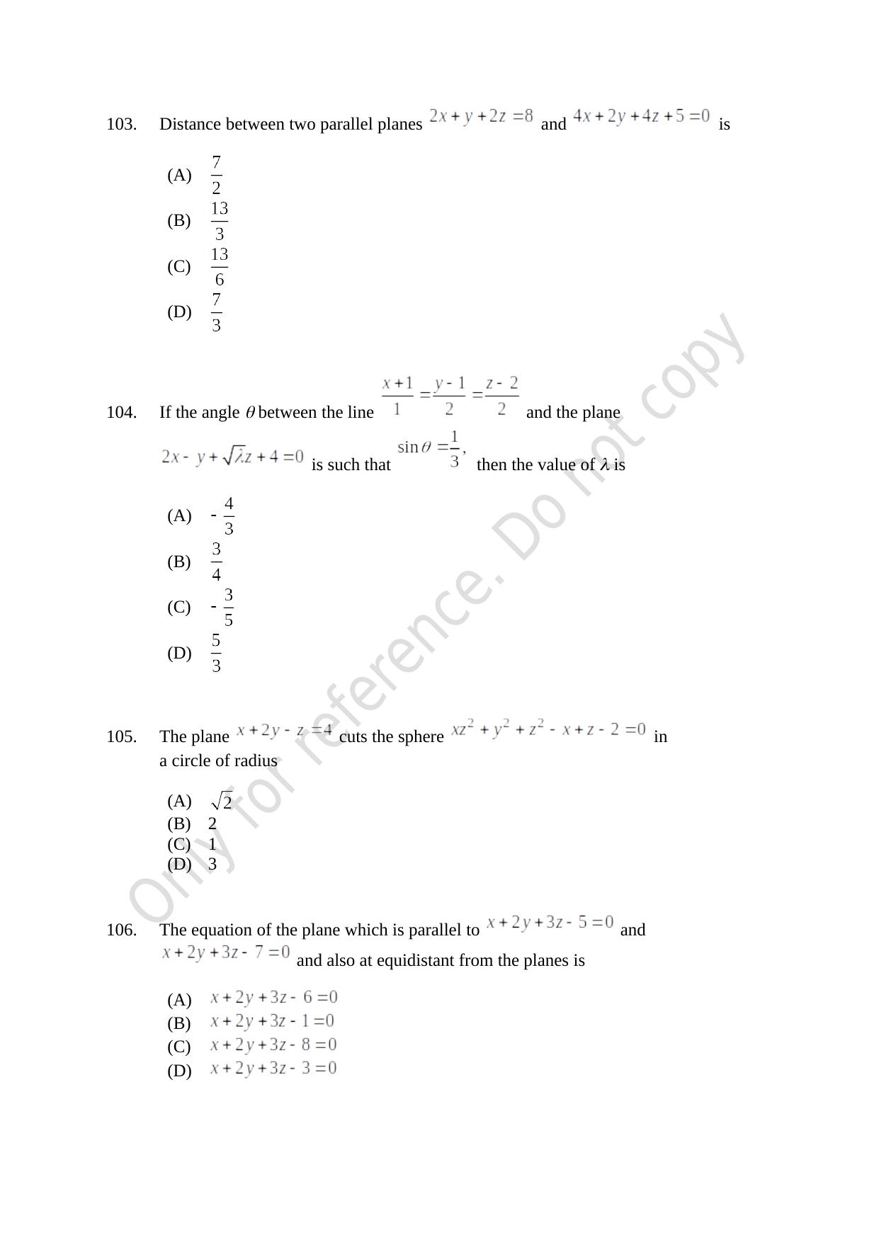 CUSAT CAT 2021 Mathematics PG Question Paper - Page 23