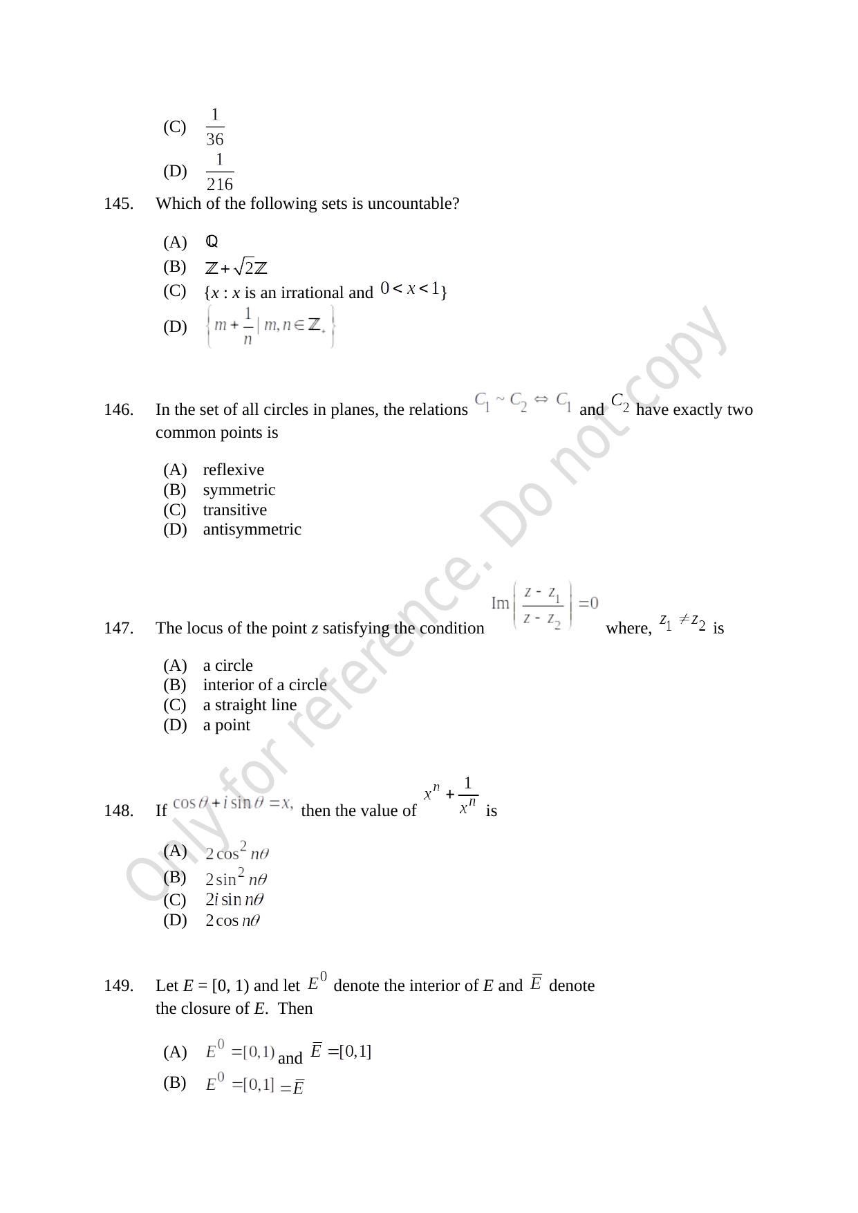 CUSAT CAT 2021 Mathematics PG Question Paper - Page 33
