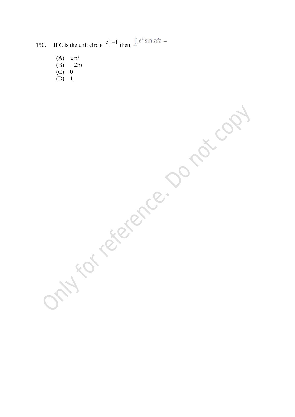 CUSAT CAT 2021 Mathematics PG Question Paper - Page 35