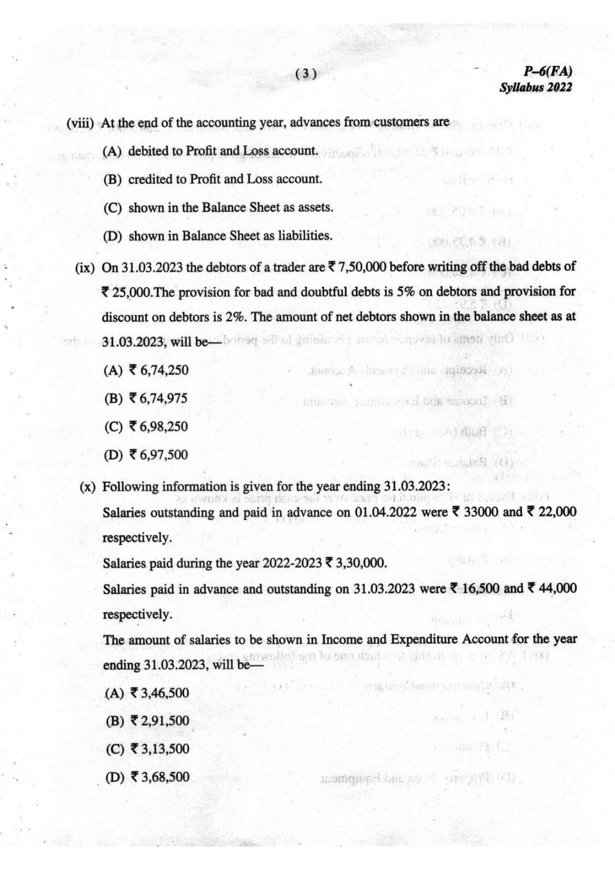 ICMAI Intermediate December 2023 Question Paper - Financial Accounting - Page 3