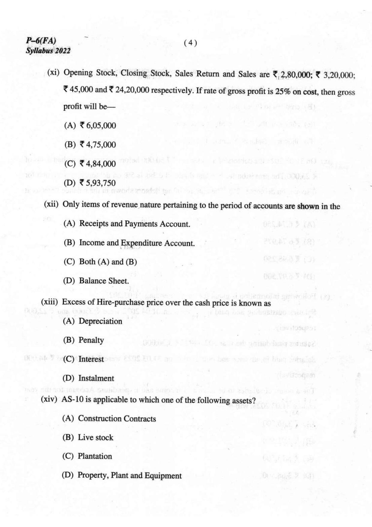 ICMAI Intermediate December 2023 Question Paper - Financial Accounting - Page 4