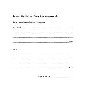 Worksheet for Class 4 English Assignment 122 My Robot Does my Homework
