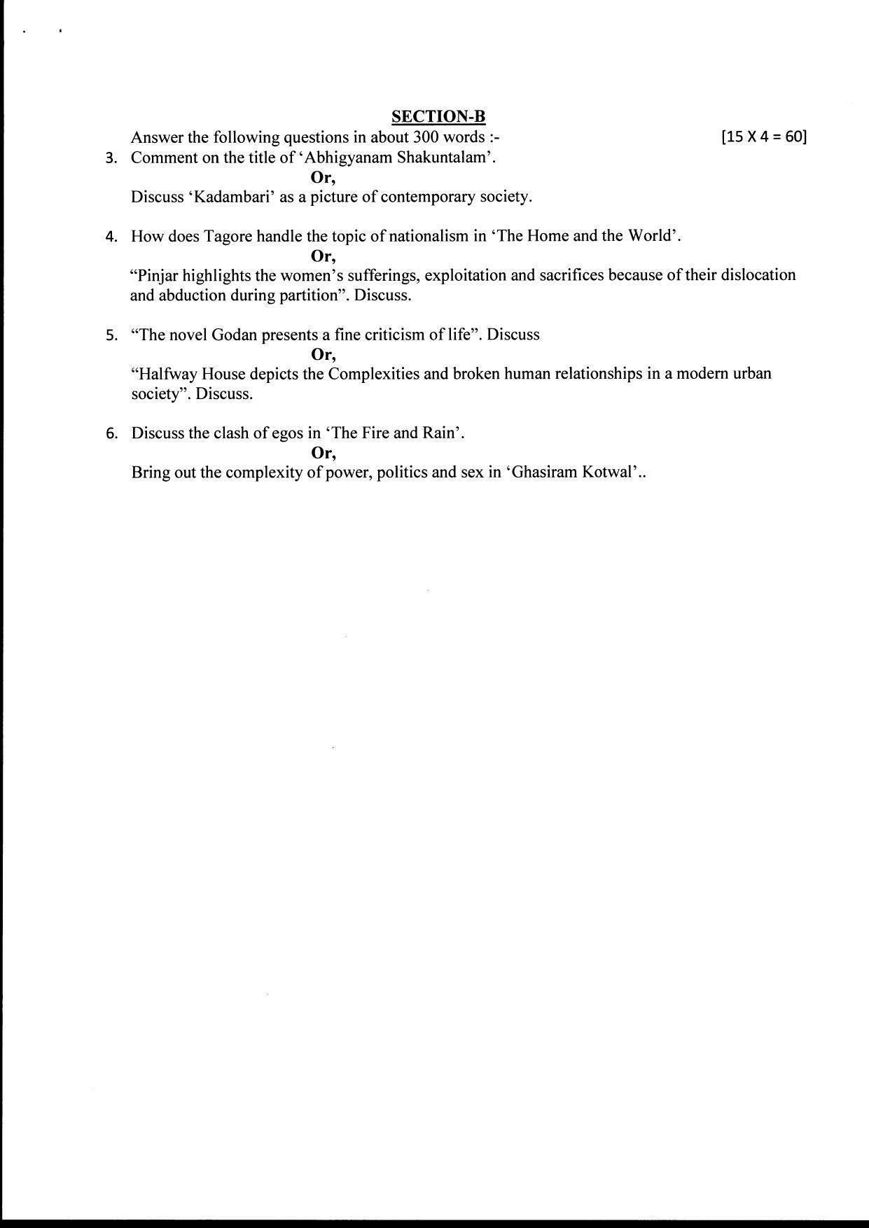 Bilaspur University Question Paper June 2022:M.A. English (Fourth Semester) Literature In Translation paper 1 - Page 2