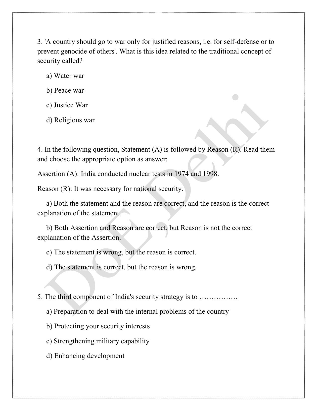 Edudel Class 12 Political Science (English) Practice Papers-1 (2023-24) - Page 2