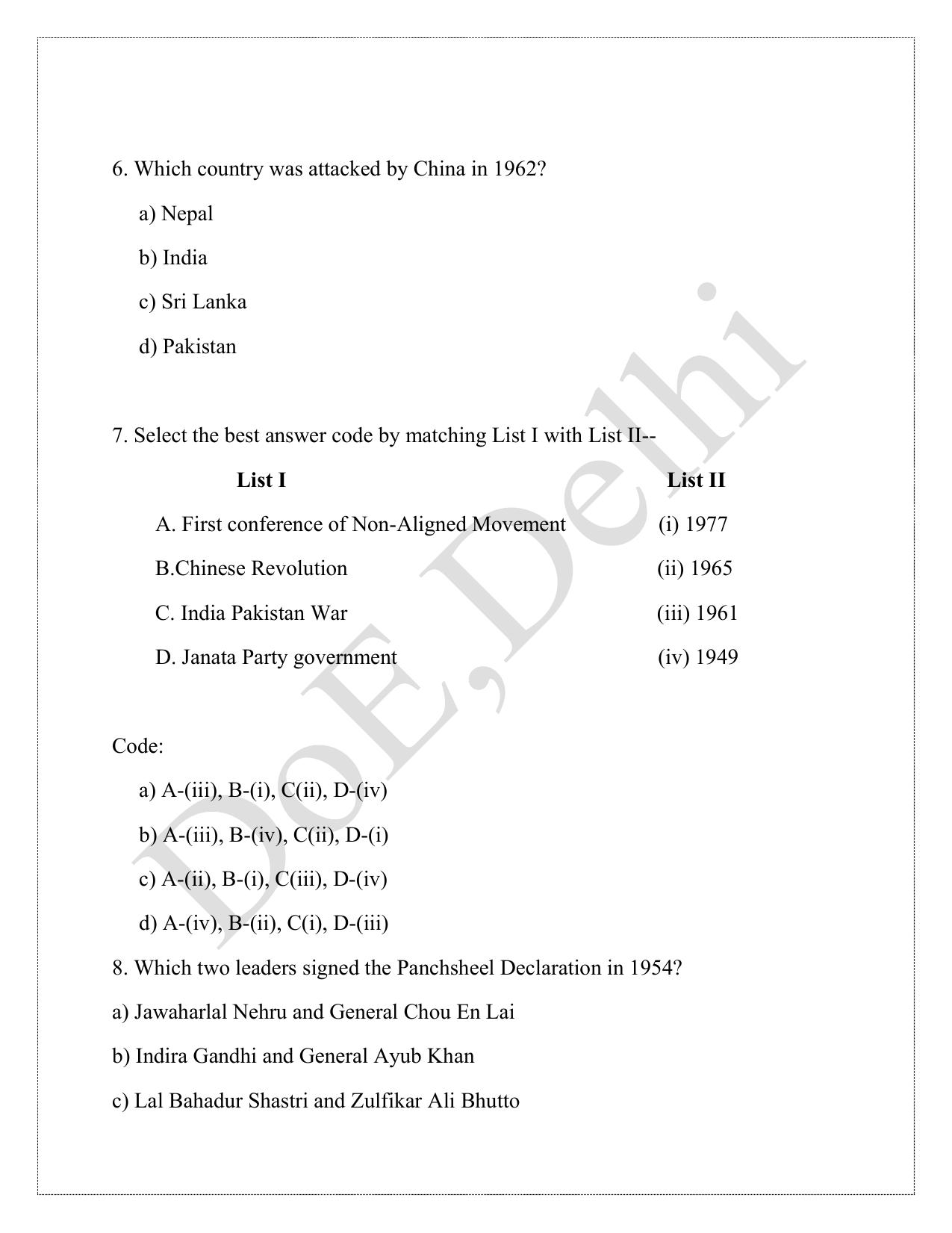 Edudel Class 12 Political Science (English) Practice Papers-1 (2023-24) - Page 3