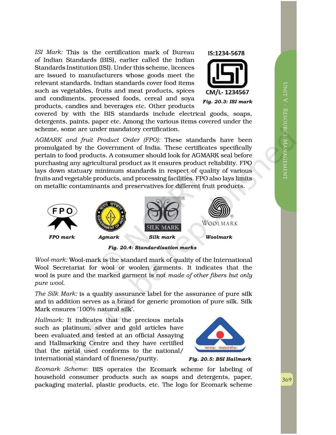 NCERT Book for Class 12 Home Science (Part -II) Chapter 20 Consumer Education and Protection - Page 9
