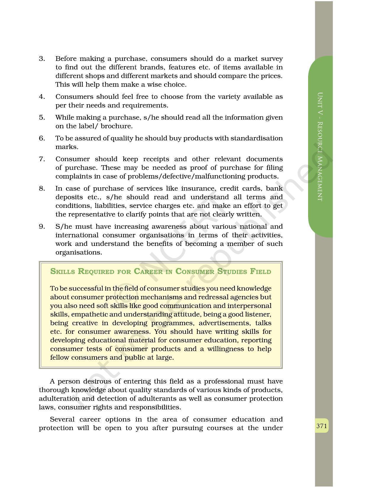 NCERT Book for Class 12 Home Science (Part -II) Chapter 20 Consumer Education and Protection - Page 11