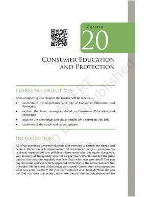 NCERT Book for Class 12 Home Science (Part -II) Chapter 20 Consumer Education and Protection