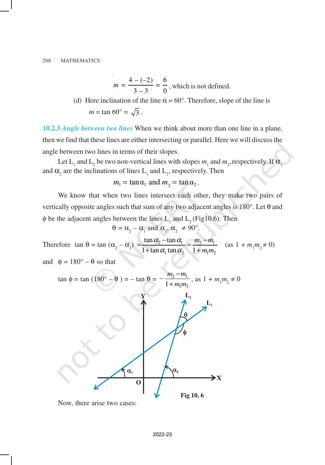 NCERT Book for Class 11 Maths Chapter 10 Straight Lines - Page 6