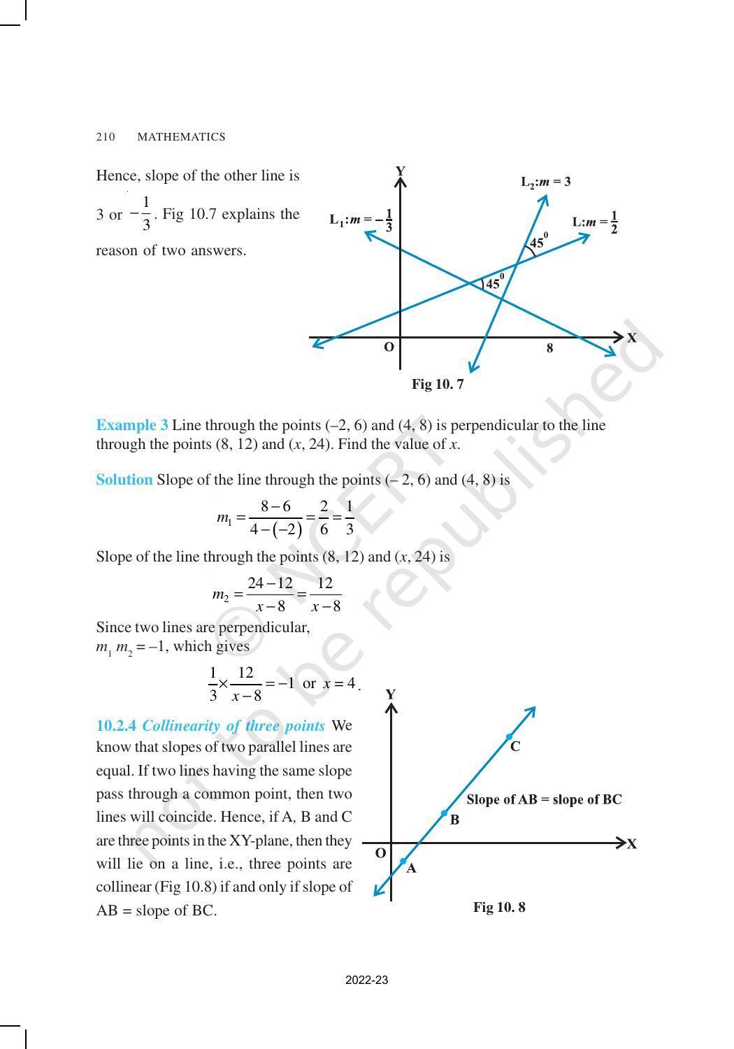 NCERT Book for Class 11 Maths Chapter 10 Straight Lines - Page 8