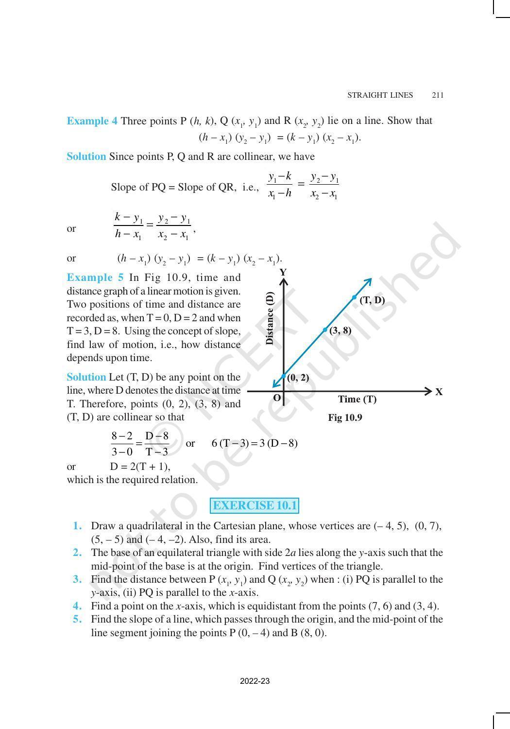NCERT Book for Class 11 Maths Chapter 10 Straight Lines - Page 9
