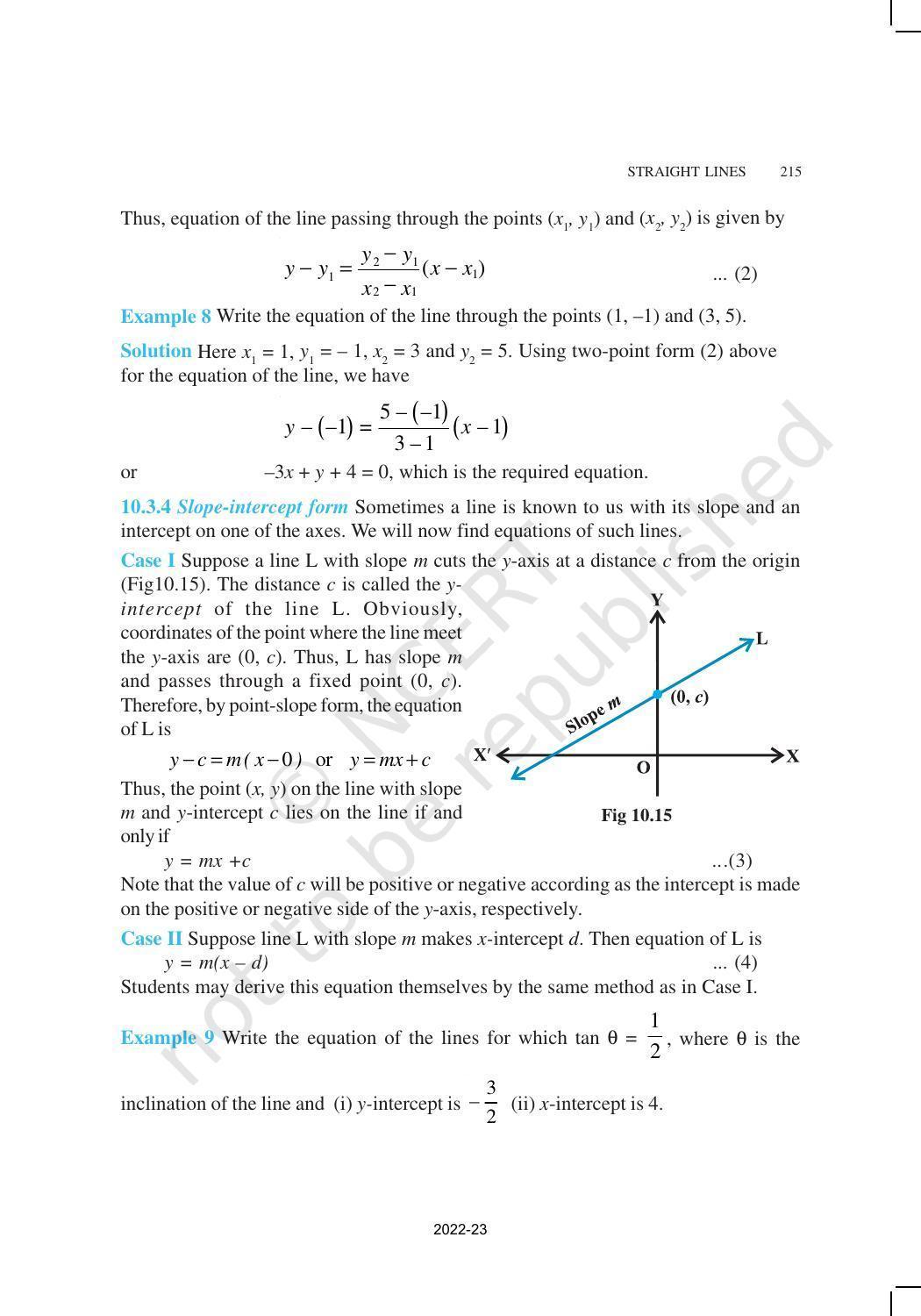 NCERT Book for Class 11 Maths Chapter 10 Straight Lines - Page 13