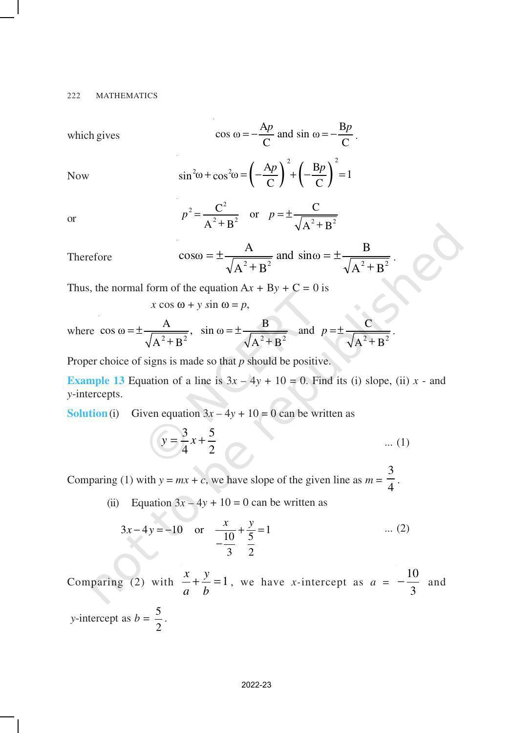 NCERT Book for Class 11 Maths Chapter 10 Straight Lines - Page 20