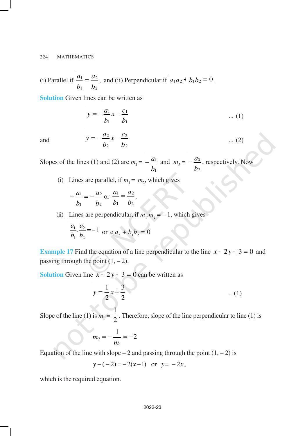 NCERT Book for Class 11 Maths Chapter 10 Straight Lines - Page 22