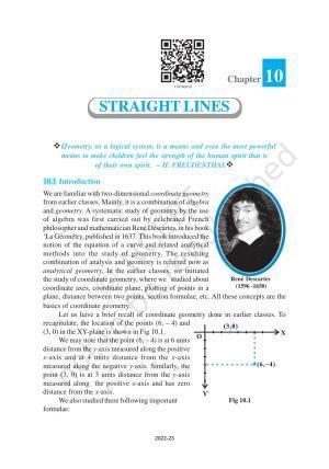 NCERT Book for Class 11 Maths Chapter 10 Straight Lines
