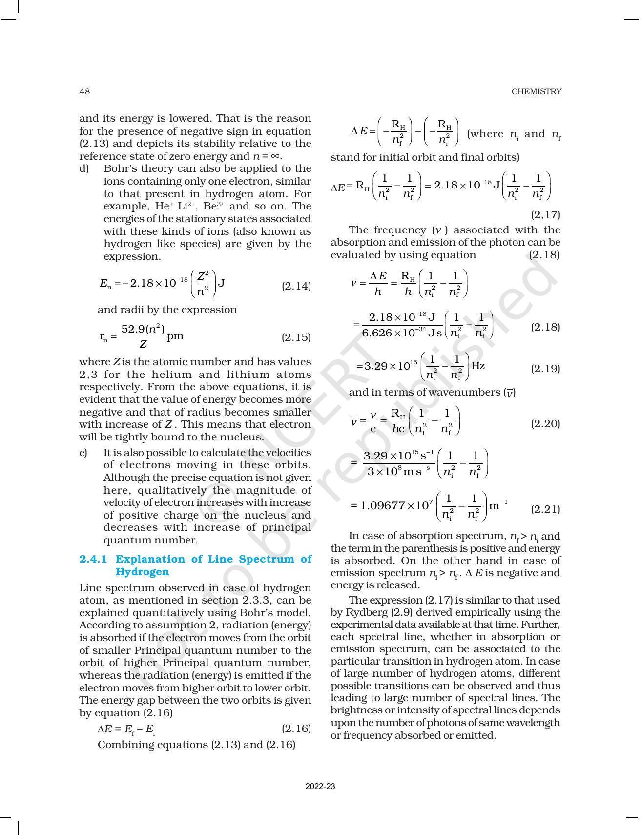 NCERT Book for Class 11 Chemistry Chapter 2 Structure of Atom - Page 20