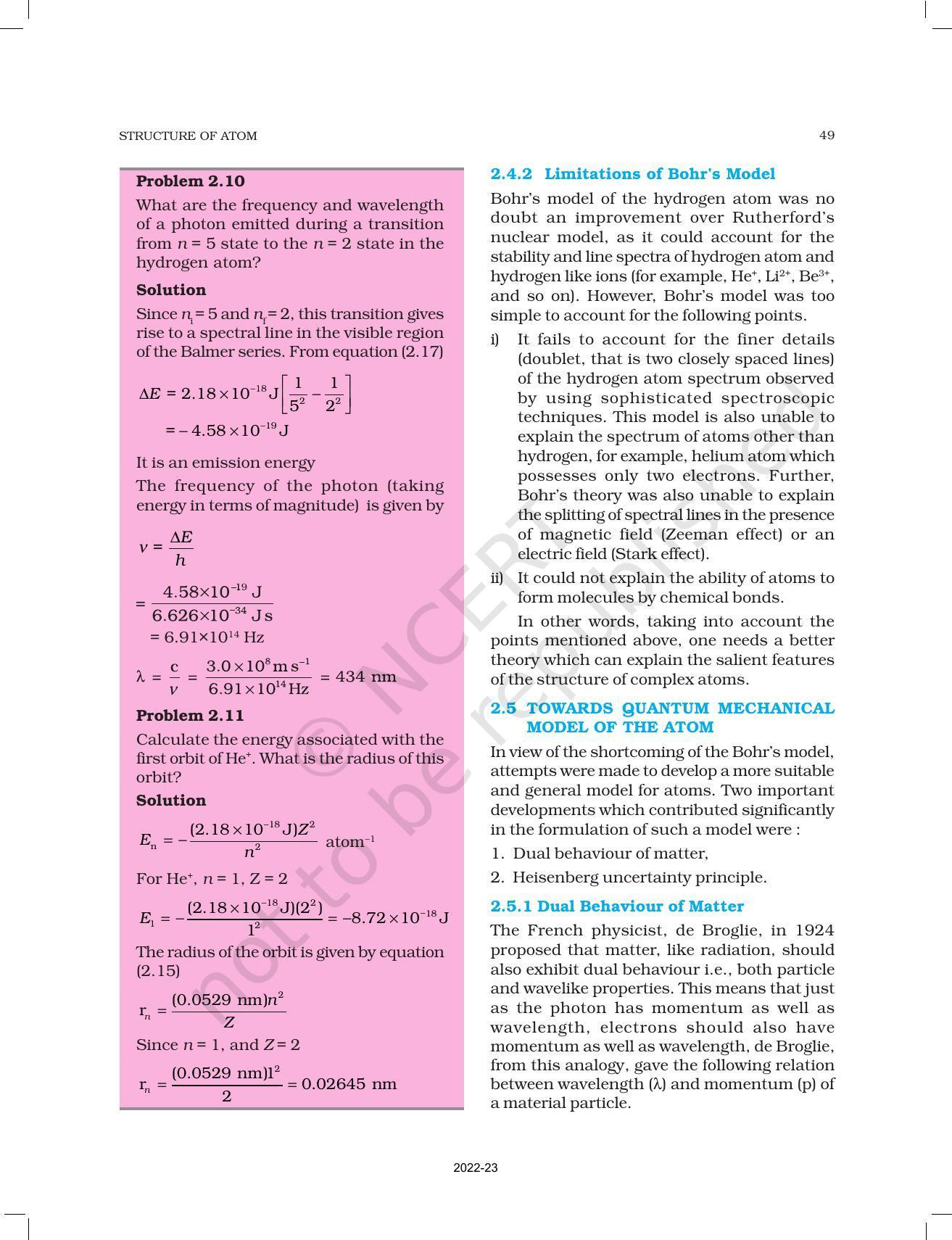 NCERT Book for Class 11 Chemistry Chapter 2 Structure of Atom - Page 21