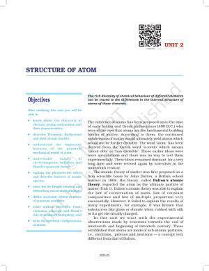 NCERT Book for Class 11 Chemistry Chapter 2 Structure of Atom