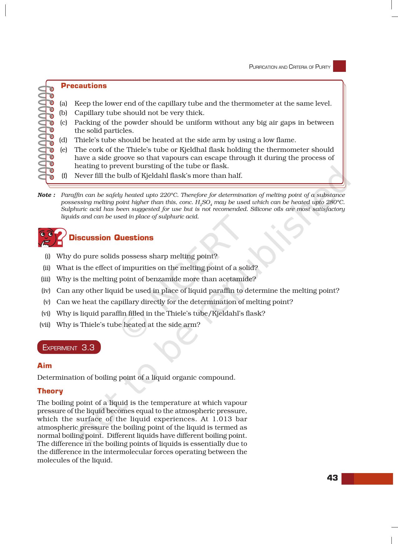 NCERT Laboratory Manuals for Class XI Chemistry - Unit 3 Purification and Criteria of Purity - Page 6