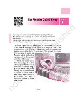 NCERT Book for Class 6 English(A Pact with the Sun) : Chapter 7-The Wonder Called Sleep