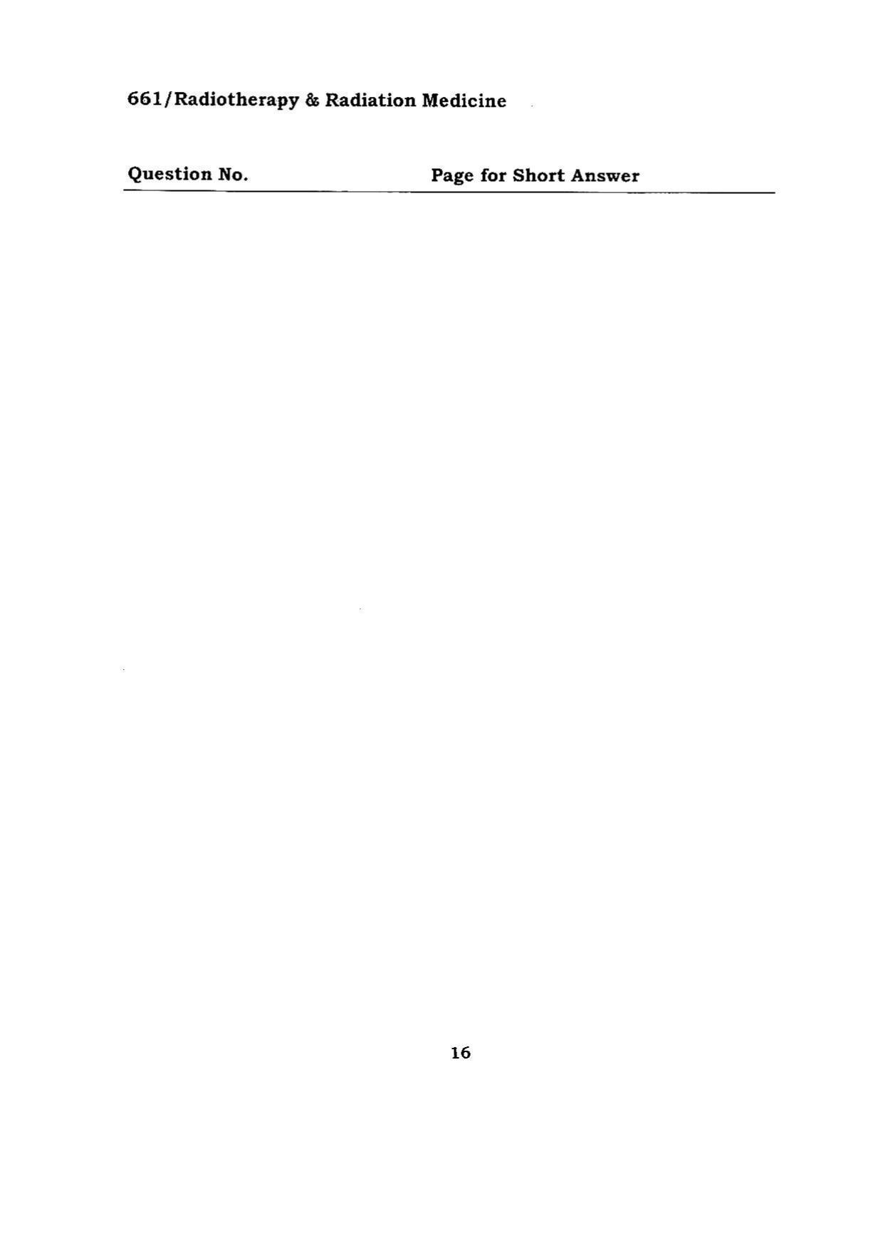BHU RET RADIOTHERAPY& RADIATION MEDICINE 2015 Question Paper - Page 16