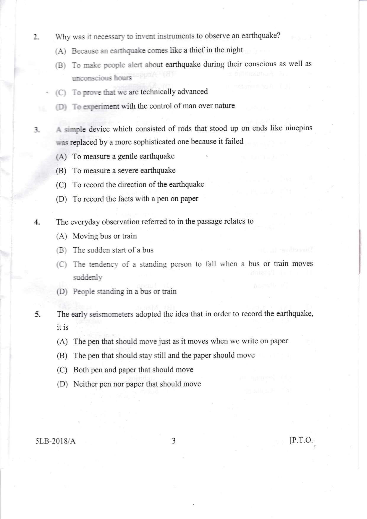 KLEE 5 Year LLB Exam 2018 Question Paper - Page 3