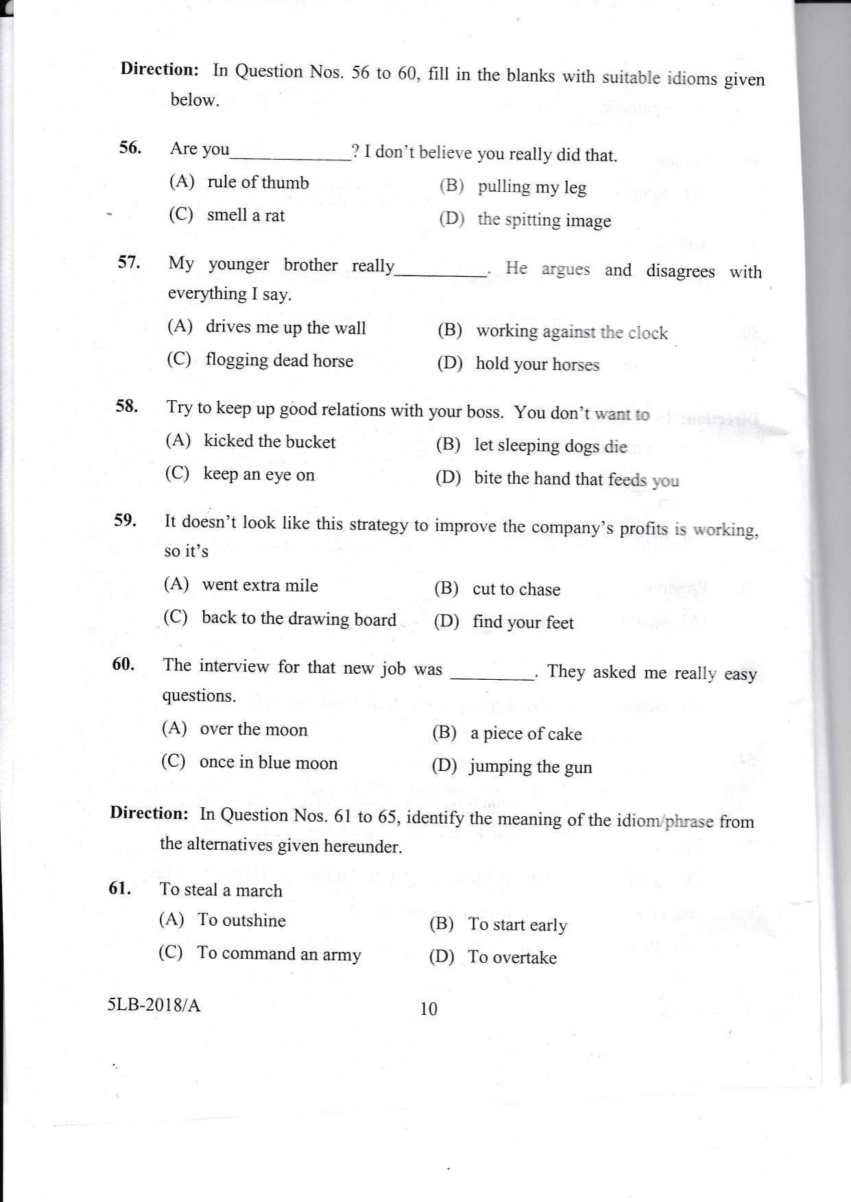 KLEE 5 Year LLB Exam 2018 Question Paper - Page 10