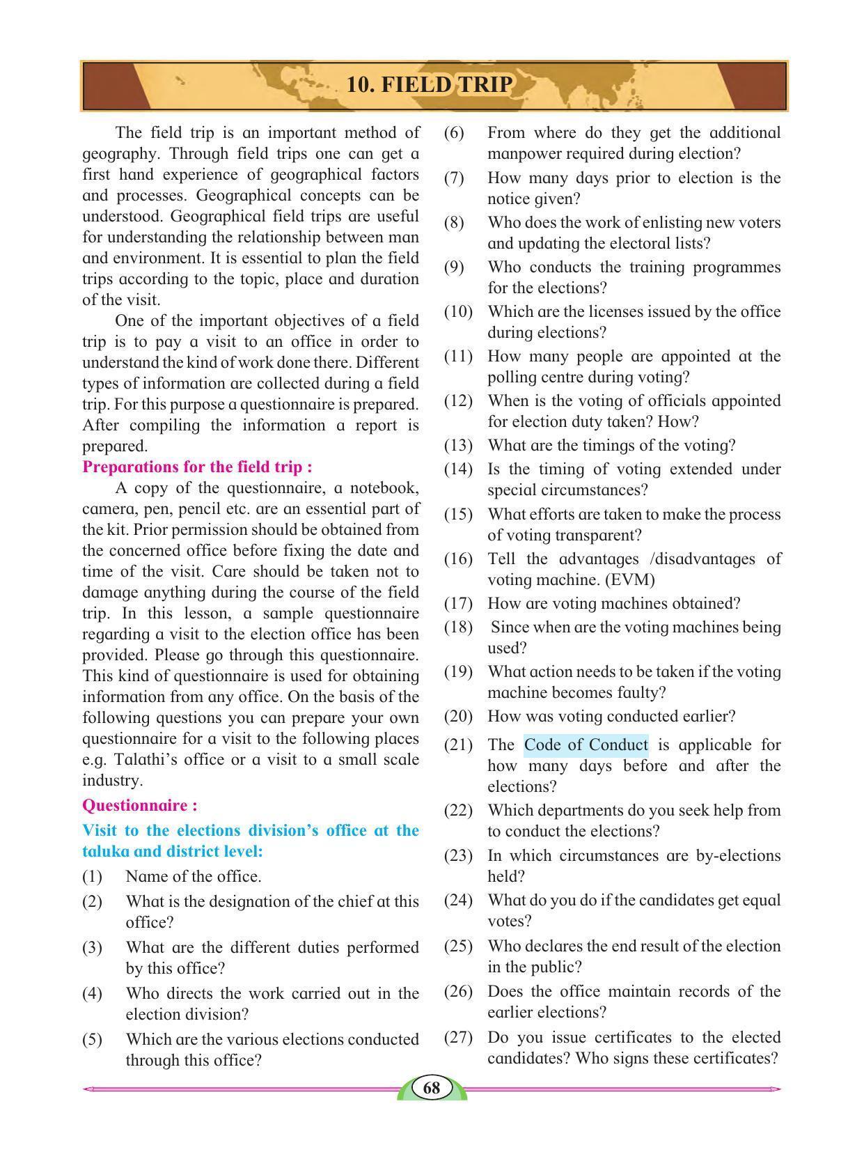 Maharashtra Board Class 8 Geography Textbook - Page 78