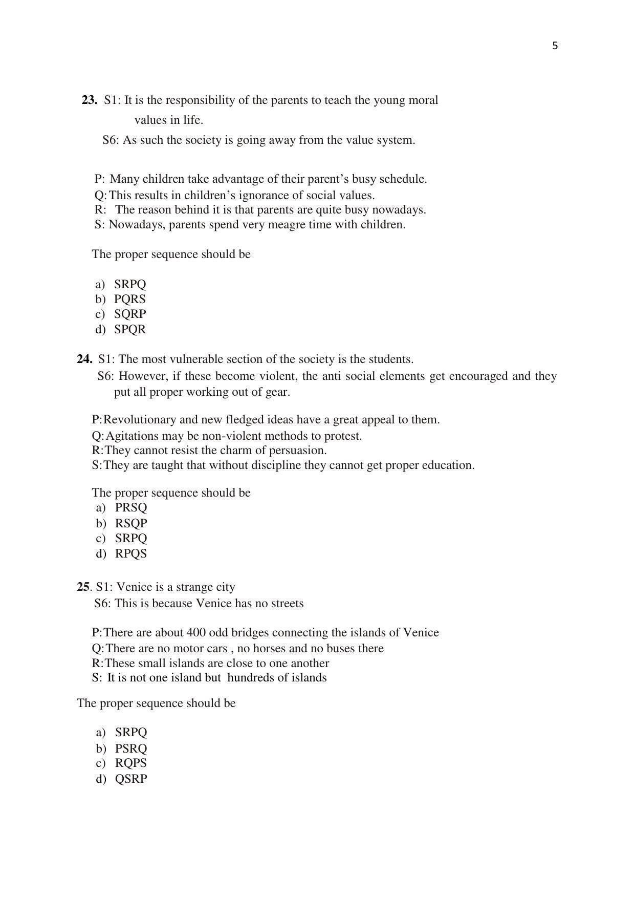 KMAT Question Papers - November 2016 - Page 5