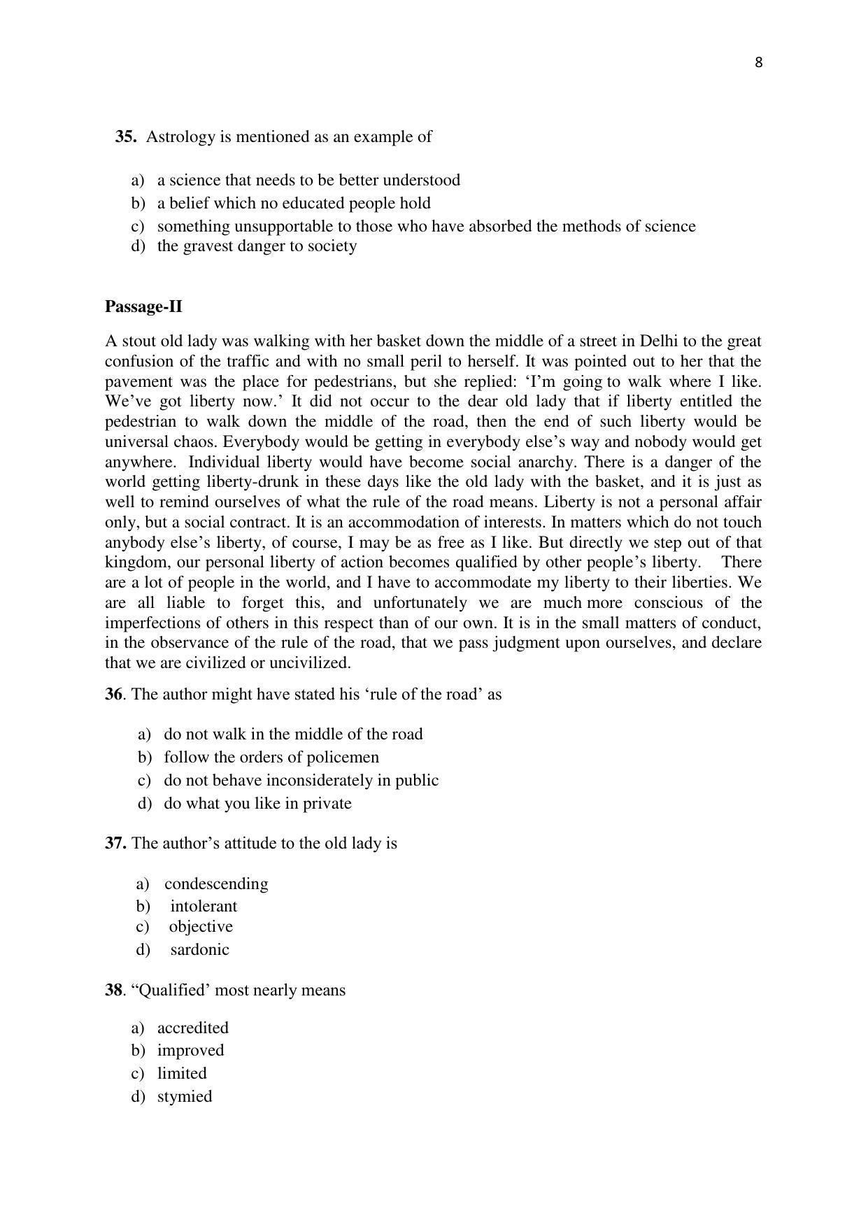 KMAT Question Papers - November 2016 - Page 8