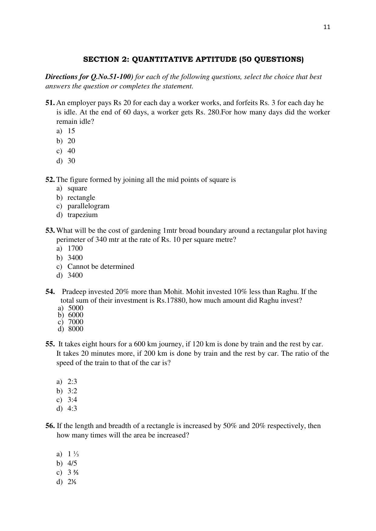 KMAT Question Papers - November 2016 - Page 11