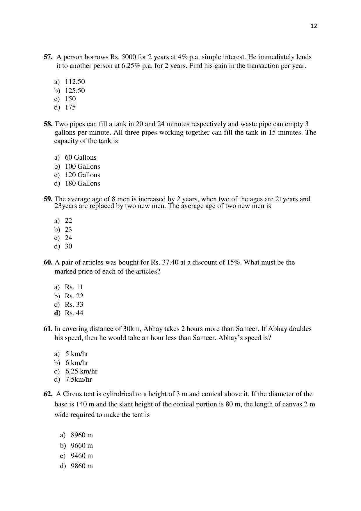 KMAT Question Papers - November 2016 - Page 12
