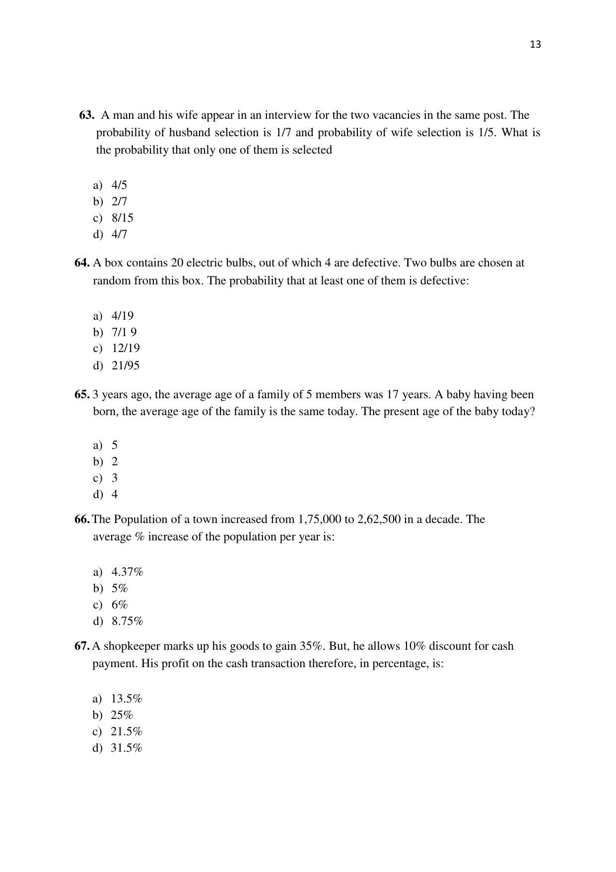 KMAT Question Papers - November 2016 - Page 13