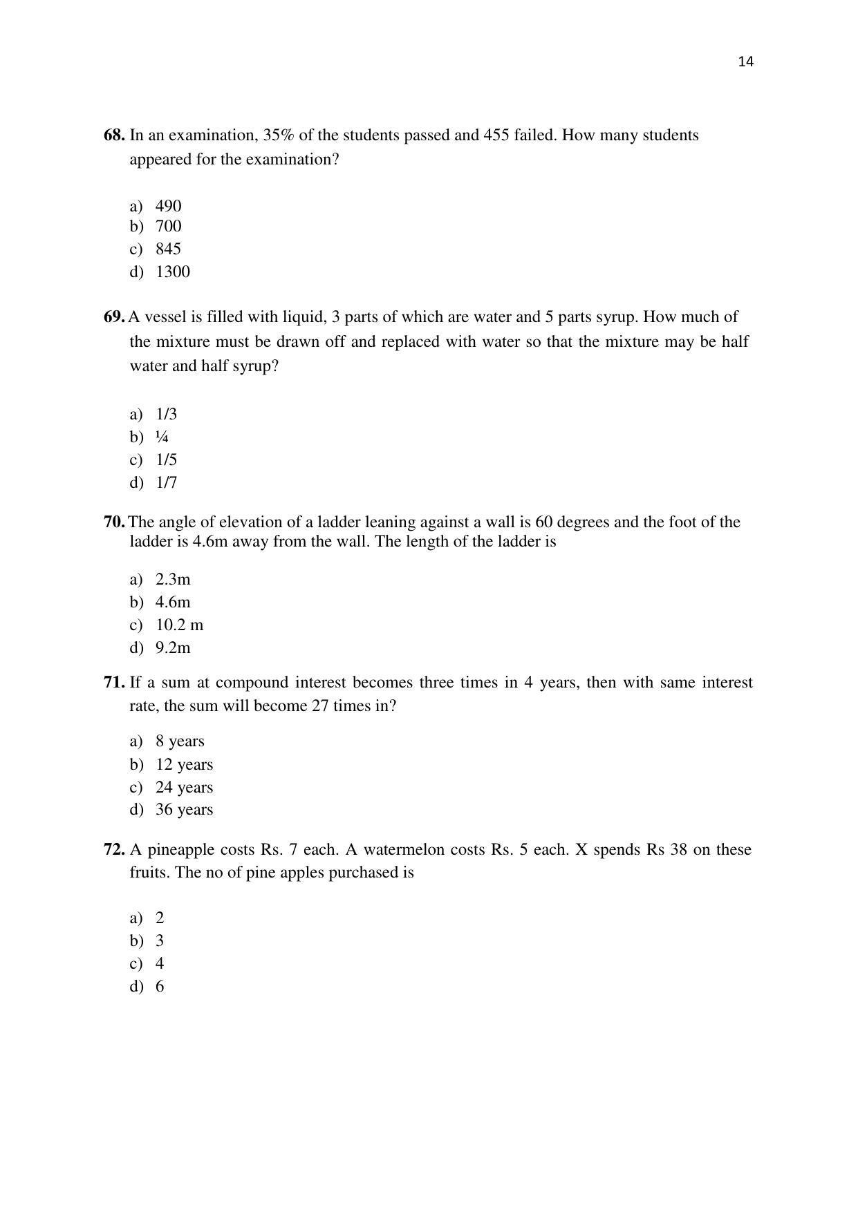 KMAT Question Papers - November 2016 - Page 14