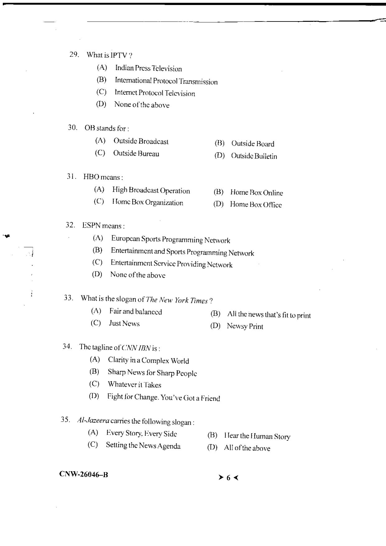 KUET 2023 M.A. Mass Communication & Journalism Question Paper - Page 67