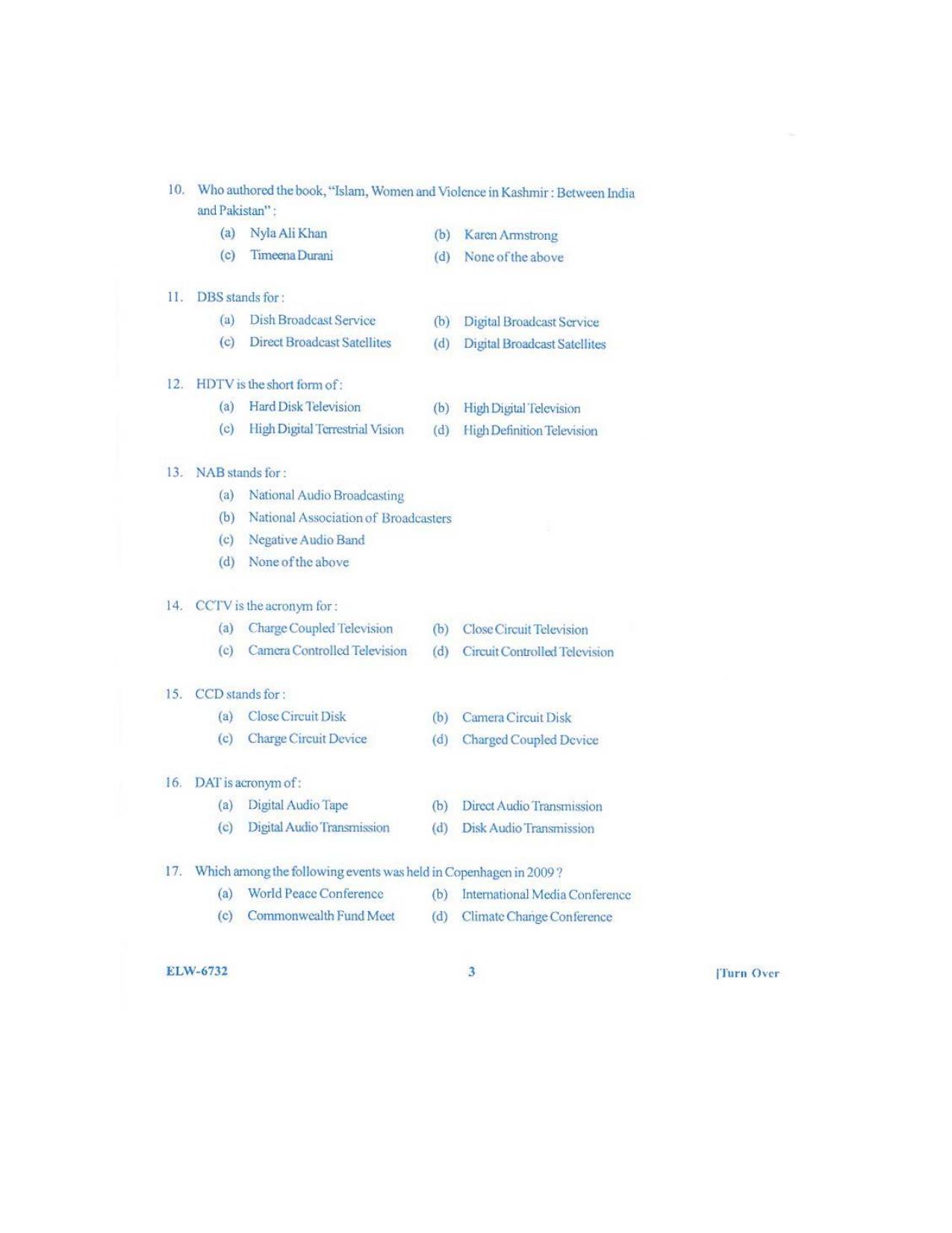 KUET 2023 M.A. Mass Communication & Journalism Question Paper - Page 98