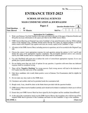 KUET 2023 M.A. Mass Communication & Journalism Question Paper