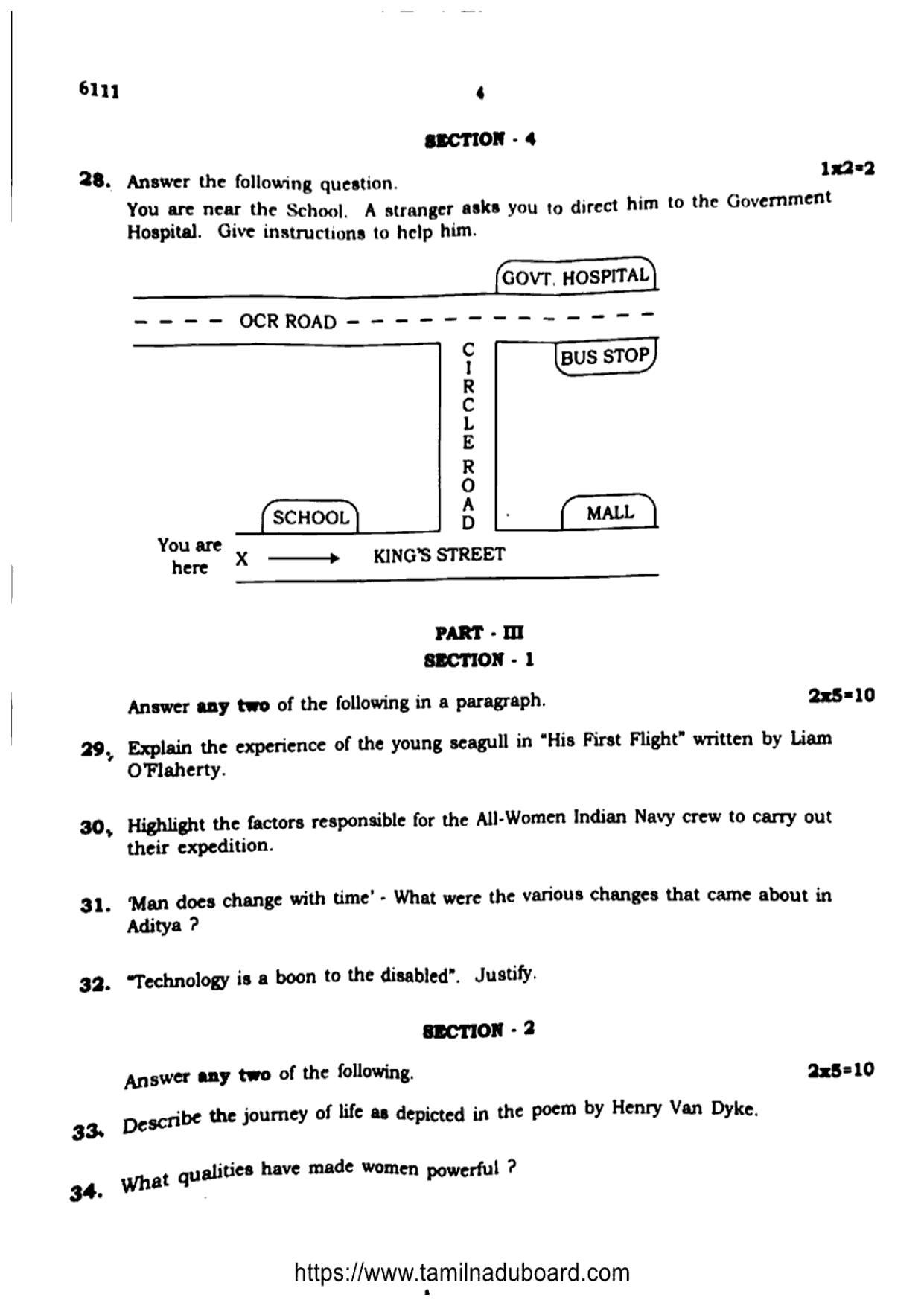 TN Class 10 English-6111 Question Papers May 2022 - Page 4
