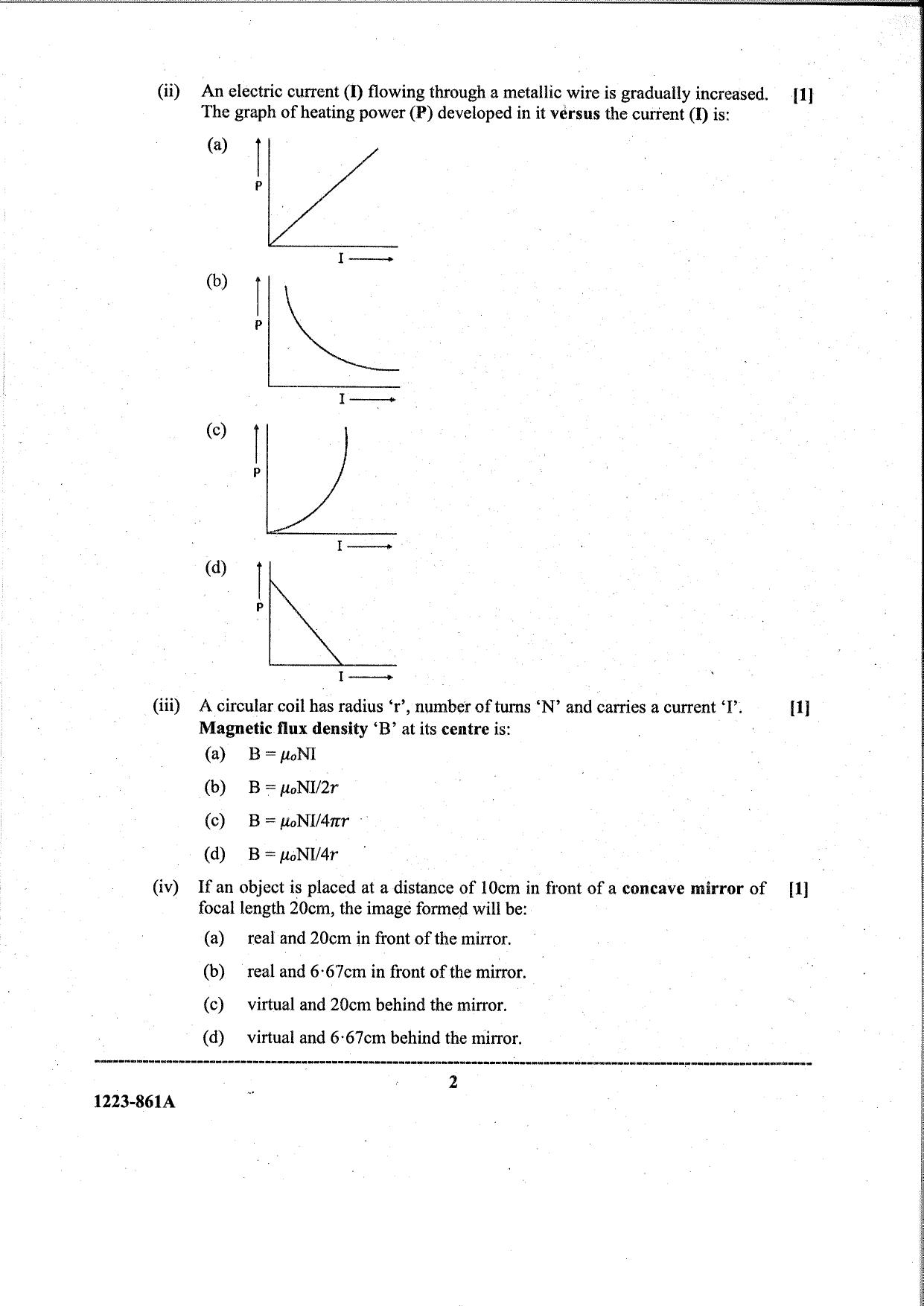ISC Class 12 Physics 2023 Question Paper - Page 2