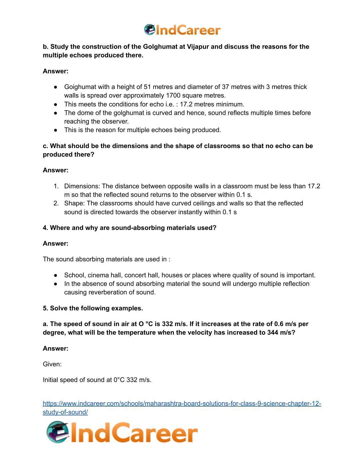 Maharashtra Board Solutions for Class 9- Science: Chapter 12- Study of Sound - Page 4