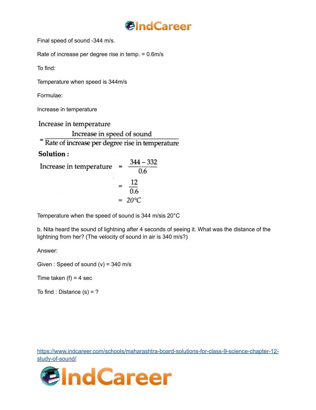 Maharashtra Board Solutions for Class 9- Science: Chapter 12- Study of Sound - Page 5
