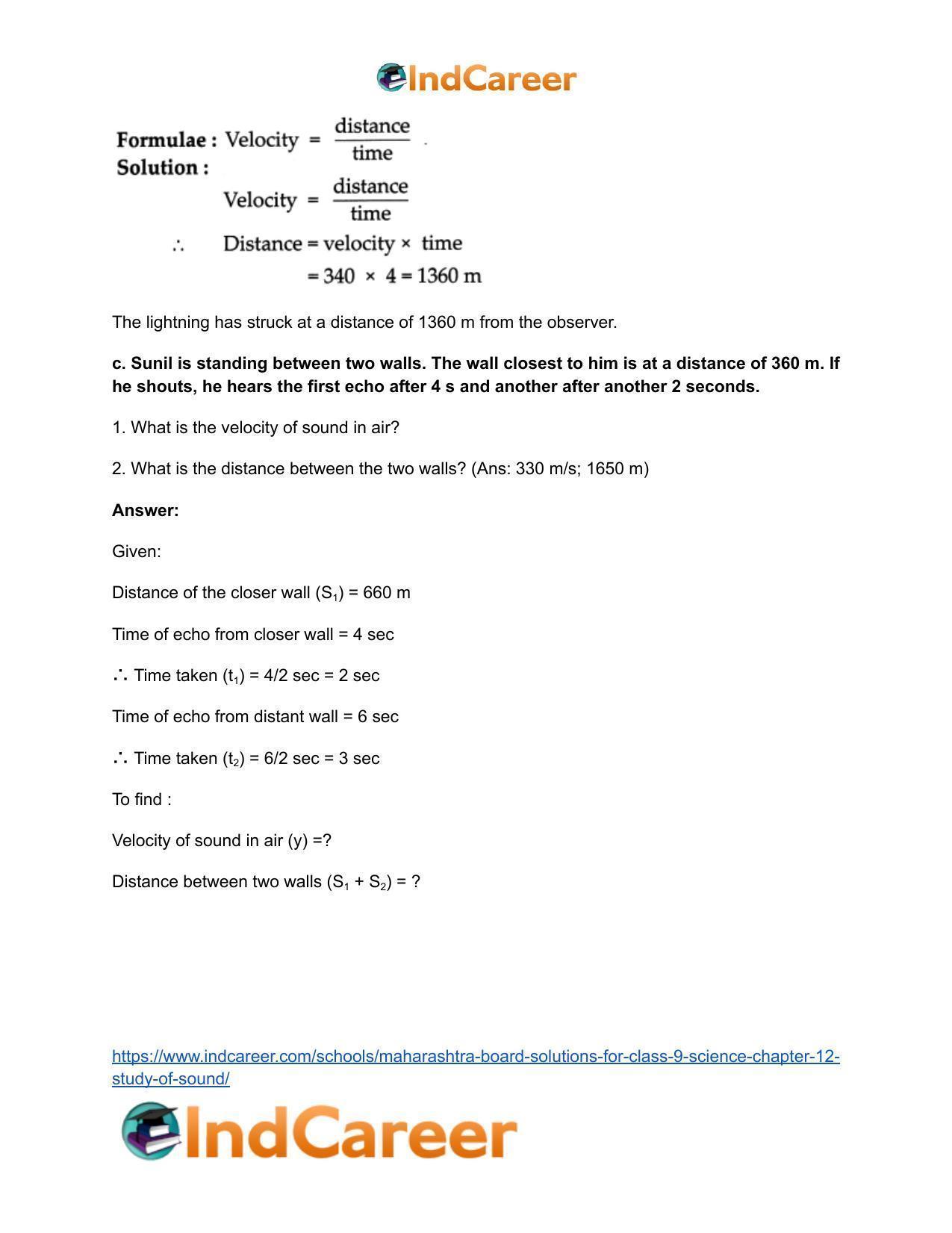 Maharashtra Board Solutions for Class 9- Science: Chapter 12- Study of Sound - Page 6