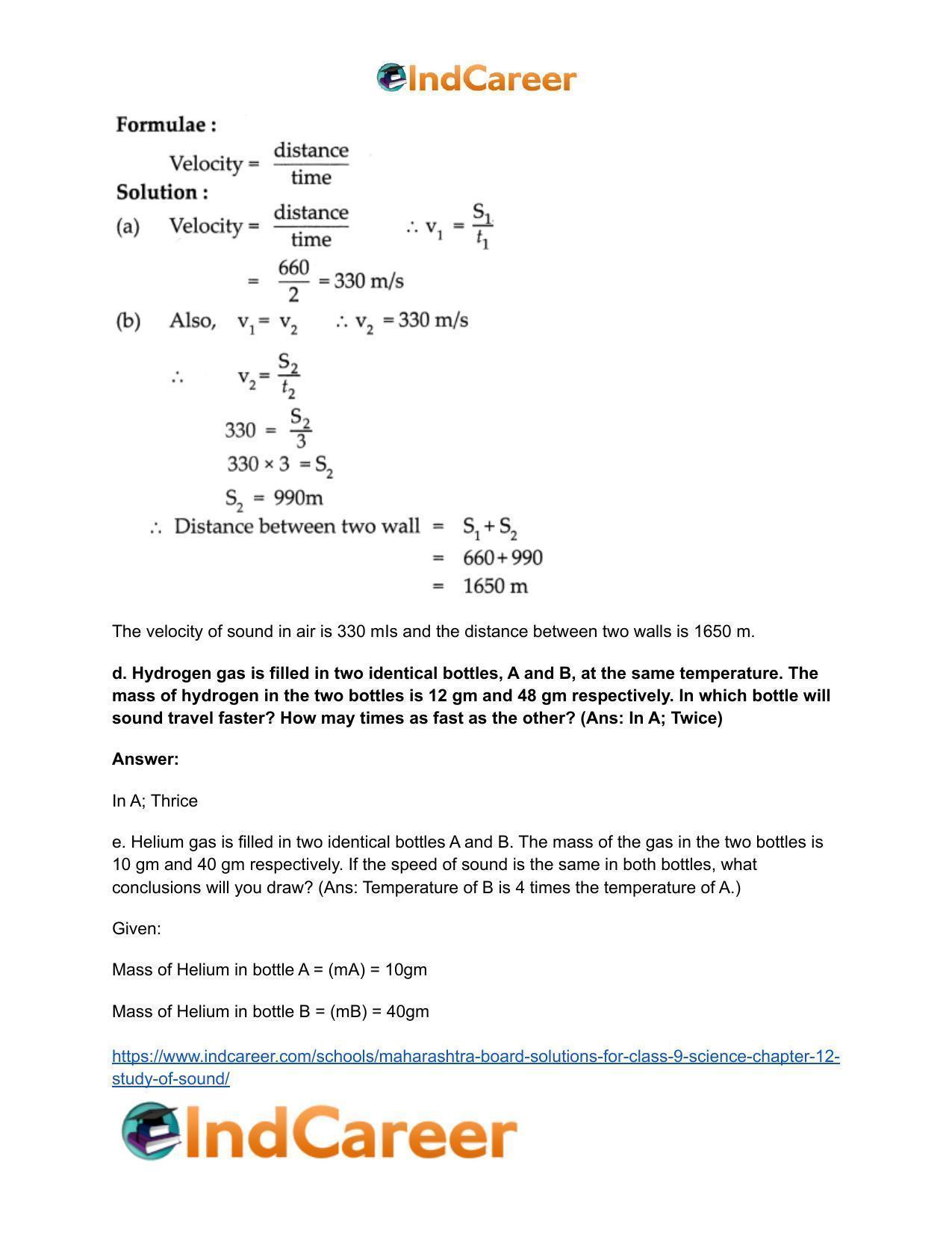 Maharashtra Board Solutions for Class 9- Science: Chapter 12- Study of Sound - Page 7